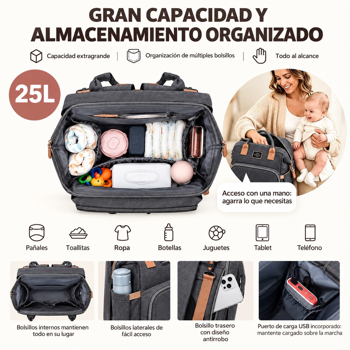 Mochila Con Cuna Plegable